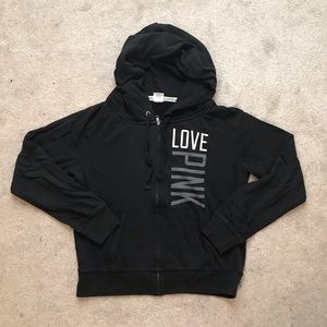 PINK Hoodie L zip up